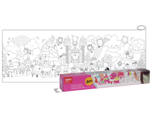 Aufklebbares Malbuch auf einer 4-Meter-Rolle – Süße Welt - Tublu.de