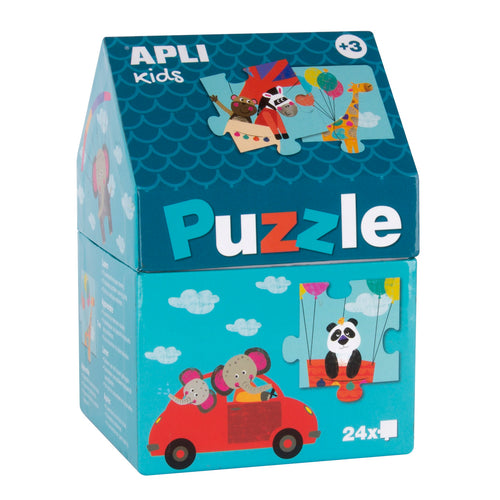 Puzzle in einem Kartonhaus – Safari 3+ - Tublu.de