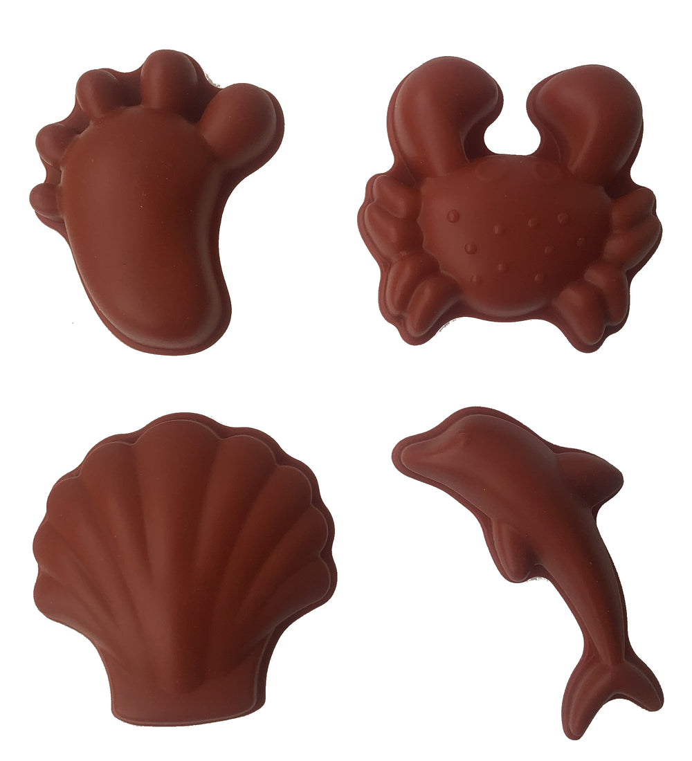 Silikon-Sandformen, 4 Stück – Rost - Tublu.de