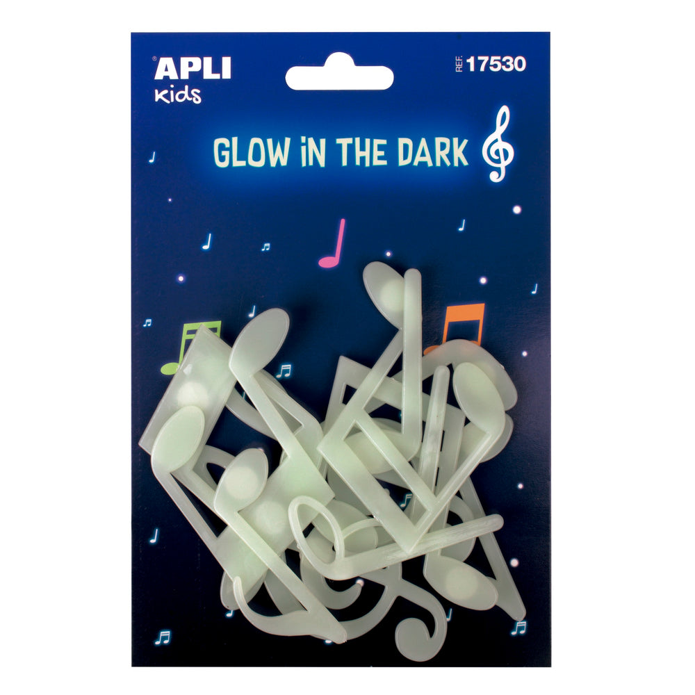 Fluoreszierende Aufkleber – Noten 12 Stück - Tublu.de