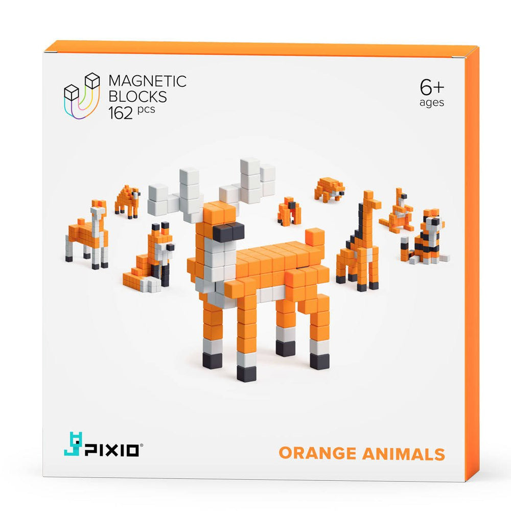 Magnetische Bausteine Orange Tiere