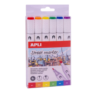 Doppelseitige Marker Street Marker – 6 Farben - Tublu.de