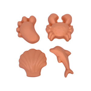 Silikon-Sandformen, 4 Stück – Koralle - Tublu.de