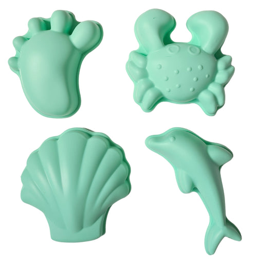 Silikon-Sandförmchen, 4 Stück – Mint - Tublu.de