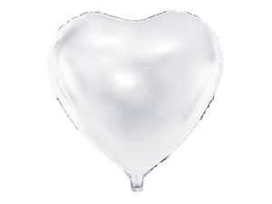 Folienballon – Herz, weiß, 61 cm
