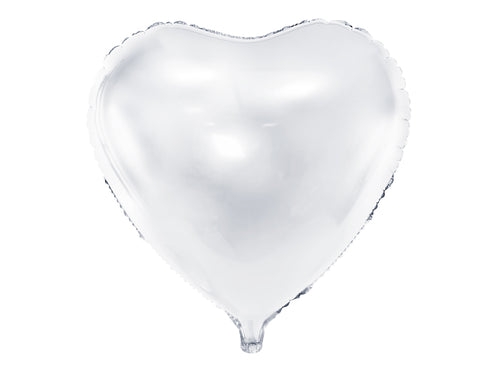Folienballon – Herz, weiß, 61 cm