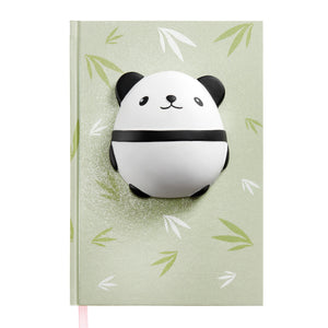 Notizbuch A5 mit weicher Squishy-Figur – Panda