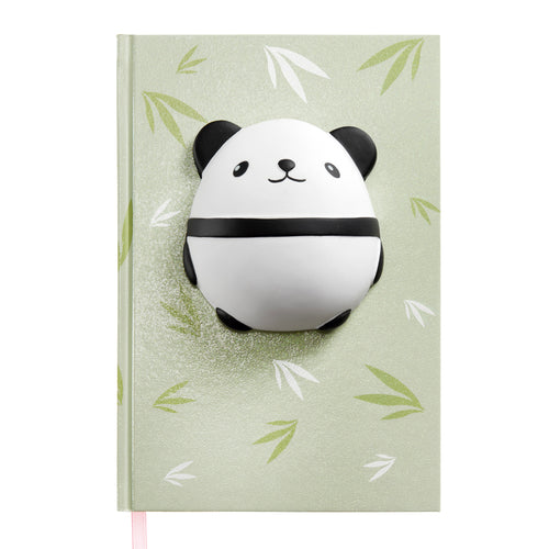 Notizbuch A5 mit weicher Squishy-Figur – Panda