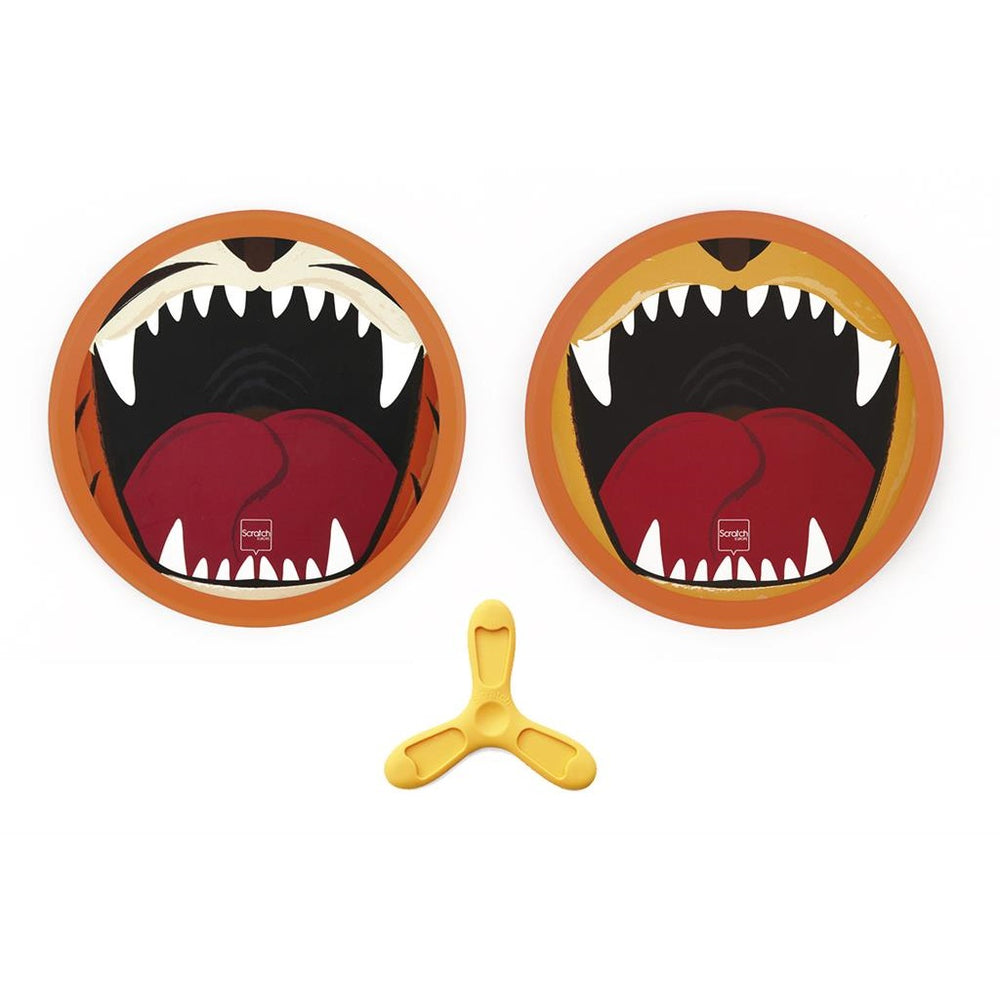 Geschicklichkeitsspiel – Schläger werfen und fangen Tiger