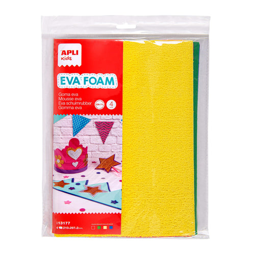 EVA-Schaumstoff in A4-Bögen – PLUSH, 4 Stück - Tublu.de