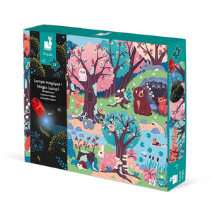 Leuchtendes Puzzle mit Mini-UV-Lampe – Wald 24 Teile 3+ - Tublu.de