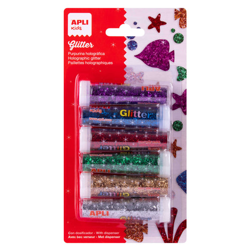 Holografischer Glitzer in einem Glas – 6 Farben - Tublu.de