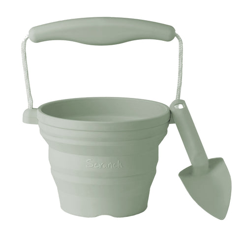 Mini-Silikoneimer mit Schaufel – Salbei - Tublu.de