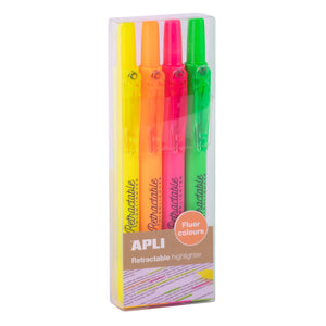 Ausziehbare Textmarker – 4 fluoreszierende Farben - Tublu.de