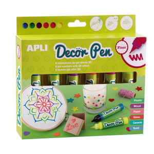 Gelstifte mit 3D-Effekt – Fluoreszierend 6 Farben - Tublu.de