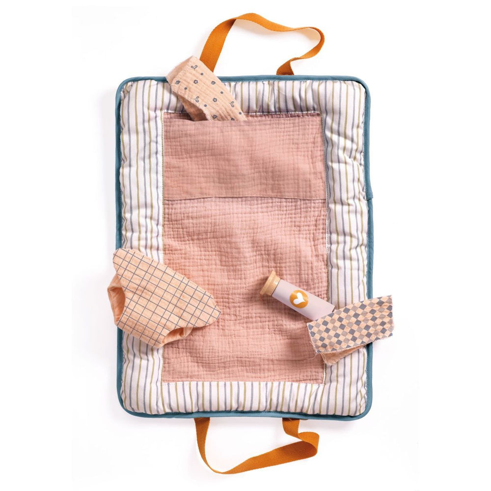 Tragbare Wickelunterlage für Puppen Pomea  – Blauer Schmetterling - Tublu.de