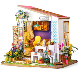 Holzbausatz mit LED Haus