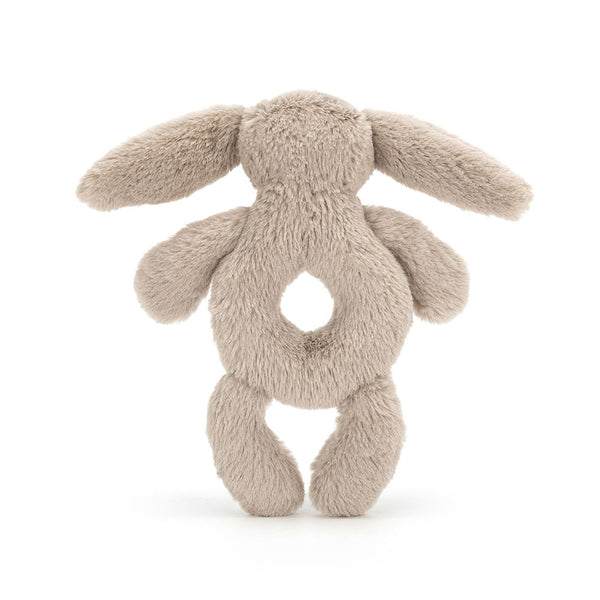Jellycat Rassel Hase - Beige 18 cm aus weichem Plüsch mit Greiföffnung für Babys