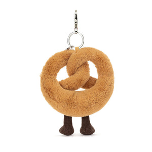 Schlüsselanhänger – Lächelnder Brezel 17 cm von Jellycat, weicher Kuschelanhänger in Brezelform