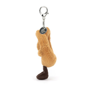 Jellycat Schlüsselanhänger – Lächelnder Brezel 17 cm Plüsch-Anhänger mit Metallclip