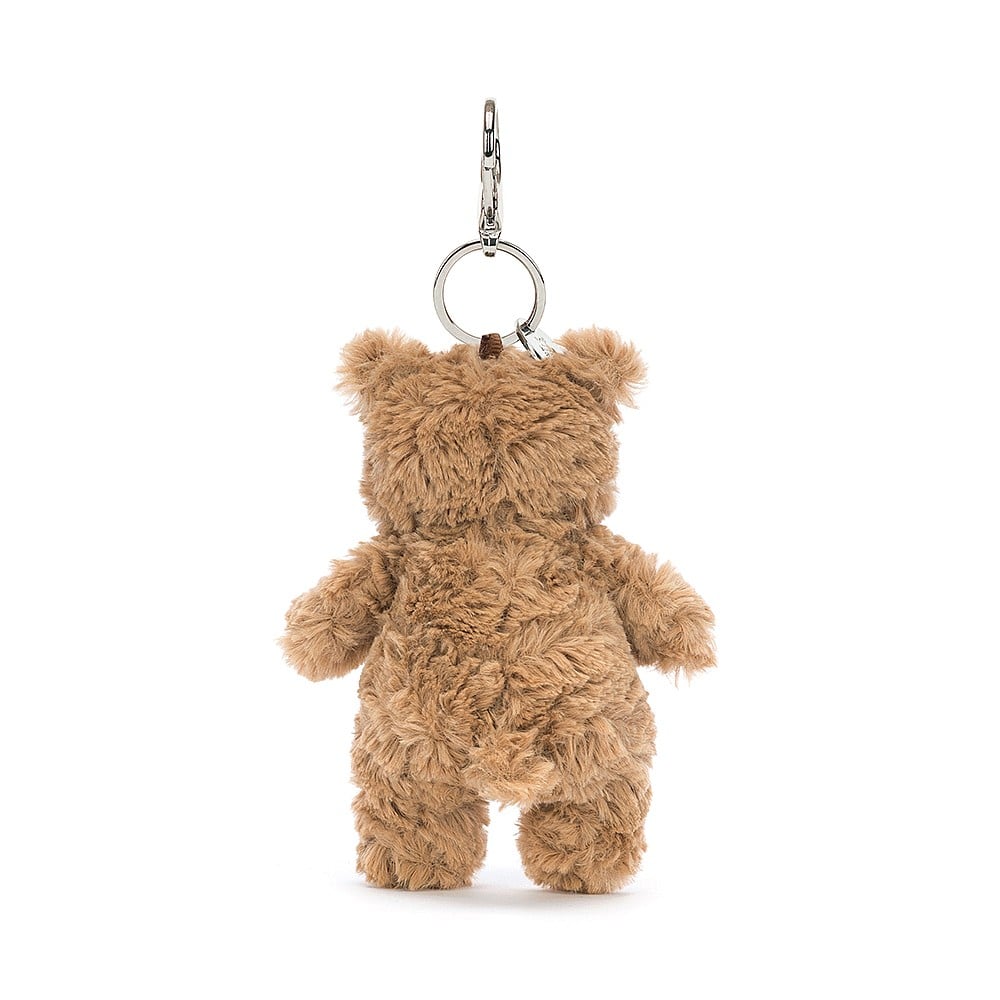 Jellycat Schlüsselanhänger - Teddybär Bartholomäus 12 cm Plüsch Kuscheltier hellbraun