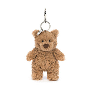 Jellycat Schlüsselanhänger - Teddybär Bartholomäus 12 cm Plüsch Kuscheltier hellbraun