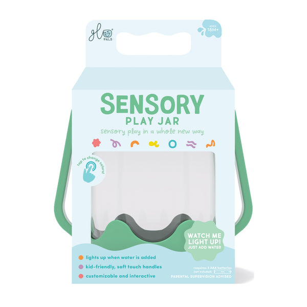 Glo Pals Sensorik-Glas zum Befüllen mit Wasser – grün, progressive Zabawka für sensorisches Spiel