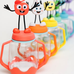 Sensorik-Glas zum Befüllen mit Wasser – gelb von Glo Pals, buntes Zabawka progresywna Spielzeug