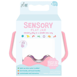 Glo Pals Zabawka progresywna Sensorikglas zum Befüllen mit Wasser – rosa mit weichen Griffen und Lichteffekten