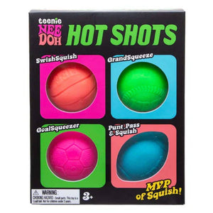 Sensorischer Knete - Hot Shots Teenie Needoh Multi-Pack mit verschiedenen Farben und Formen für stimulierendes Spielen