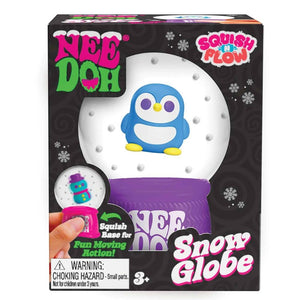 Sensorischer Stressball – Snow Globe Needoh mit einem lebhaften Pinguin für Spaß und Entspannung