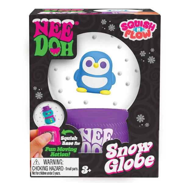 Sensorischer Stressball – Snow Globe Needoh mit einem lebhaften Pinguin für Spaß und Entspannung