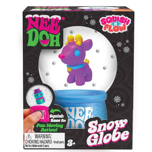 Sensorischer Stressball – Snow Globe Needoh in einer bunten Verpackung mit einem niedlichen Rentier