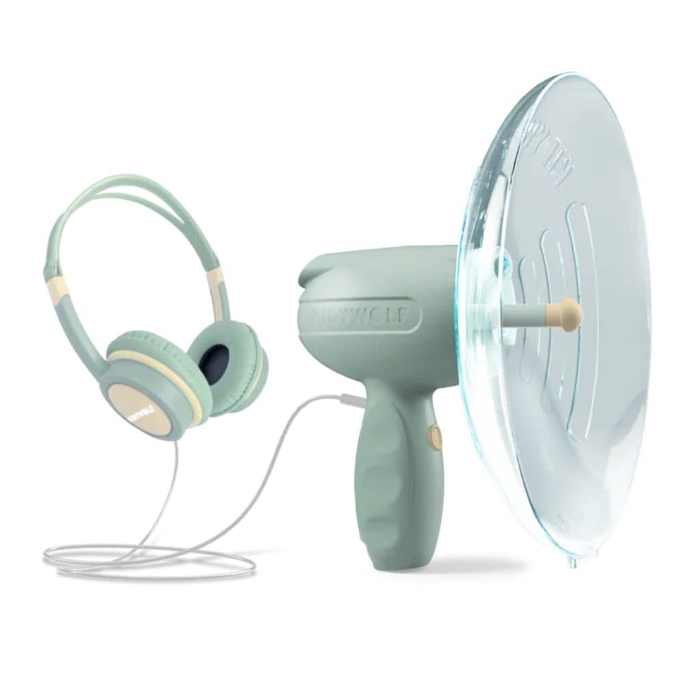 Kidywolf Soundverstärker für Kinder mit Kopfhörern und optischem Mikrofon für verbessertes Hörerlebnis