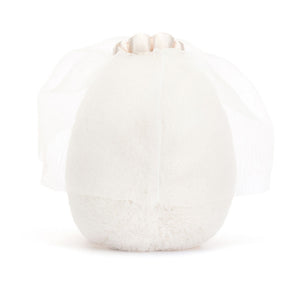 Jellycat weiße Plüsch-Przytulanka mit zartem Spitzenband, ideal für Babys und Kleinkinder