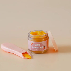 Tiny Harlow Puppen Füttern Lernspielzeug mit einem Glas Pfirsichmarmelade und einem Löffel