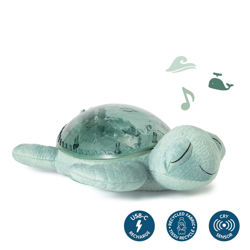 Tranquil Turtle Spieluhr Projektor in Grün mit beruhigenden Wasserprojektionen und Musik für Kinder