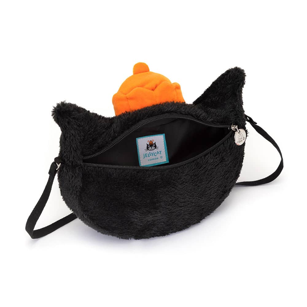 Jellycat Umhängetasche in Katzenform mit süßem Hut-Design