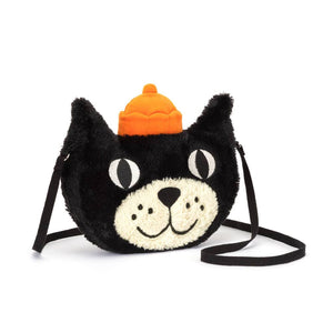 Jellycat Umhängetasche in Katzenform mit süßem Hut-Design